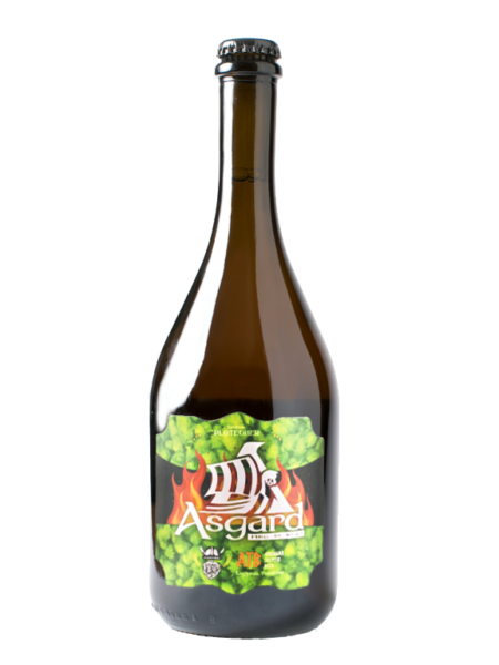 Birra artigianale Asgard trentina, bottiglia da 75 cl