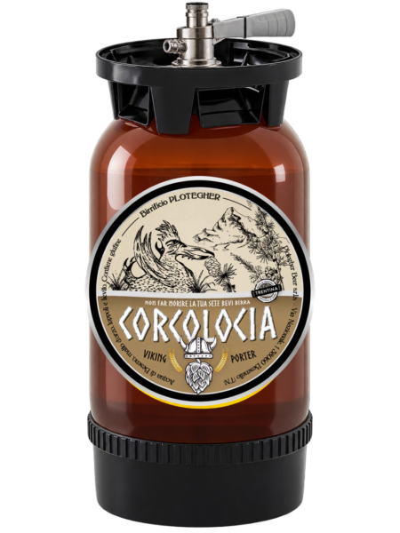 Fusto 24 litri Birra Corcolocia Trentina con attacco S a baionetta